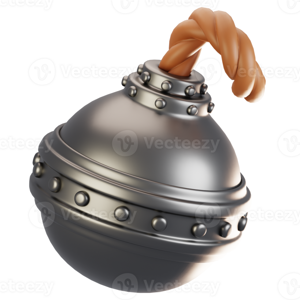 3d rendering adventure game icon concept. 3d render bomb icon png