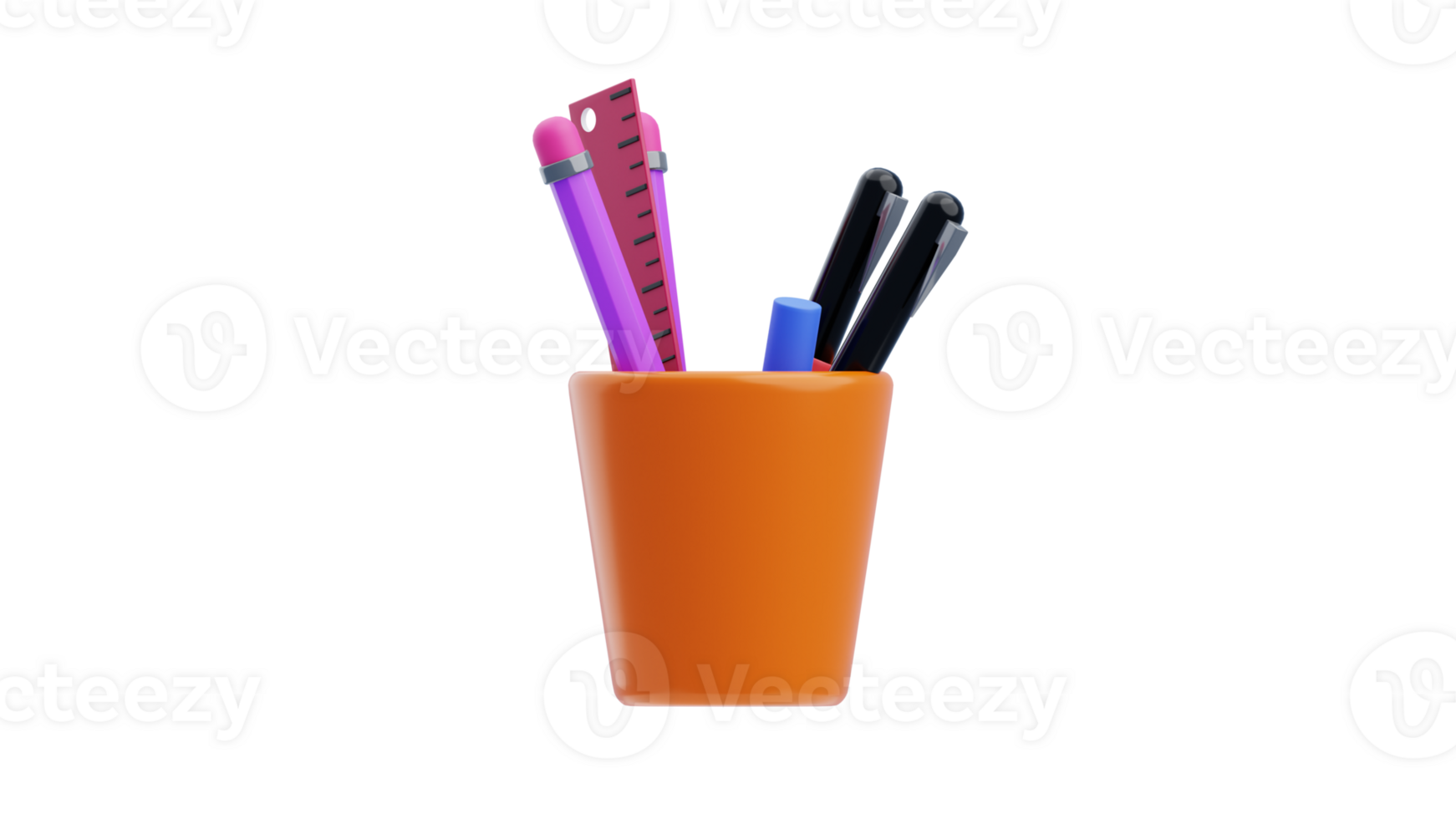 Stationery Pot 3D Icon png