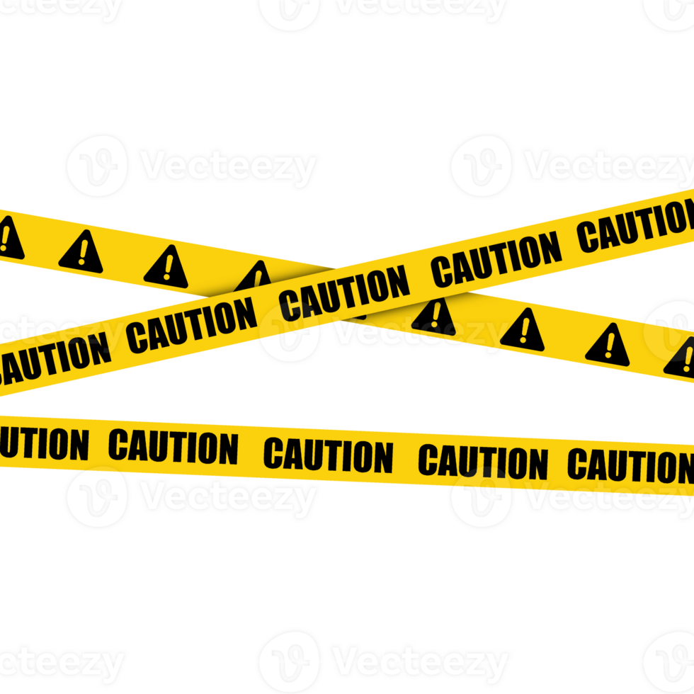 caution tape with caution icons png