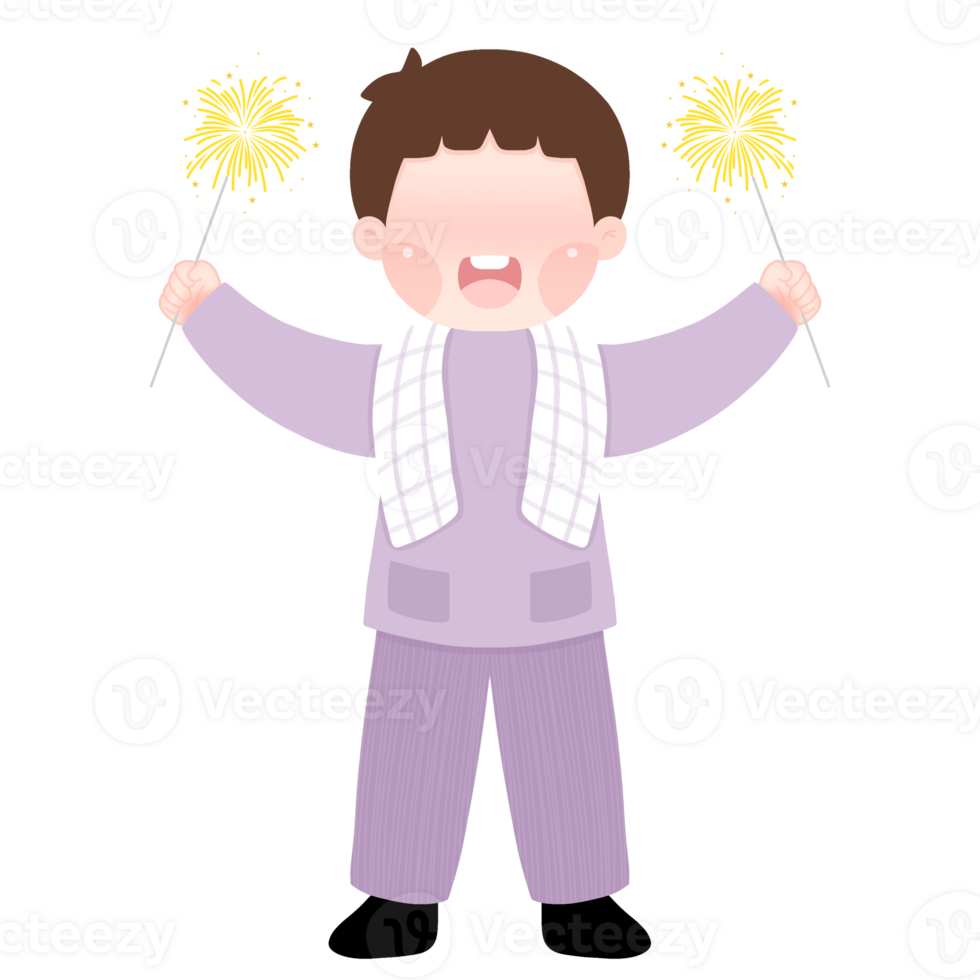 A small child playing with fireworks png