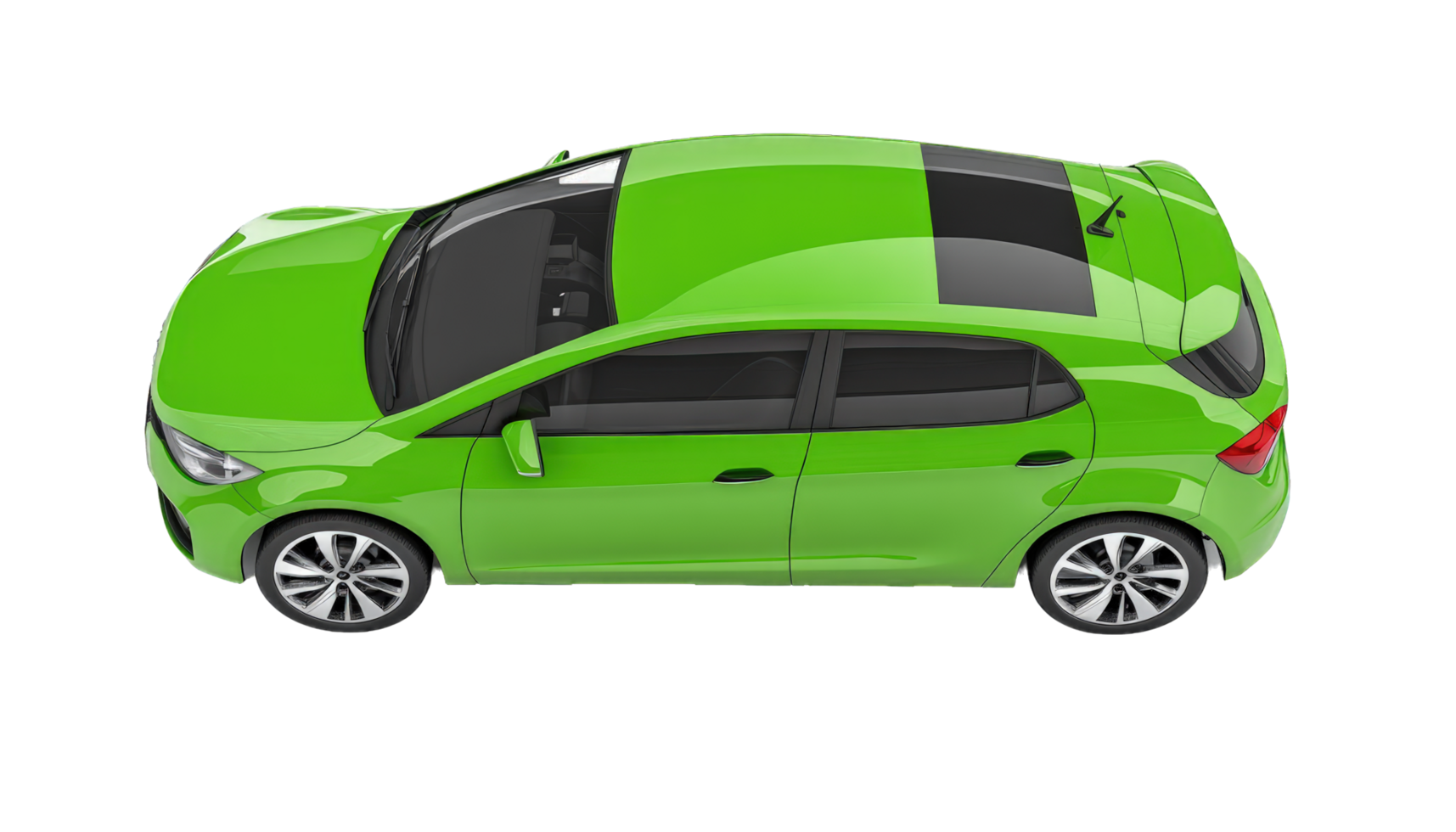 Green car on transparent background png