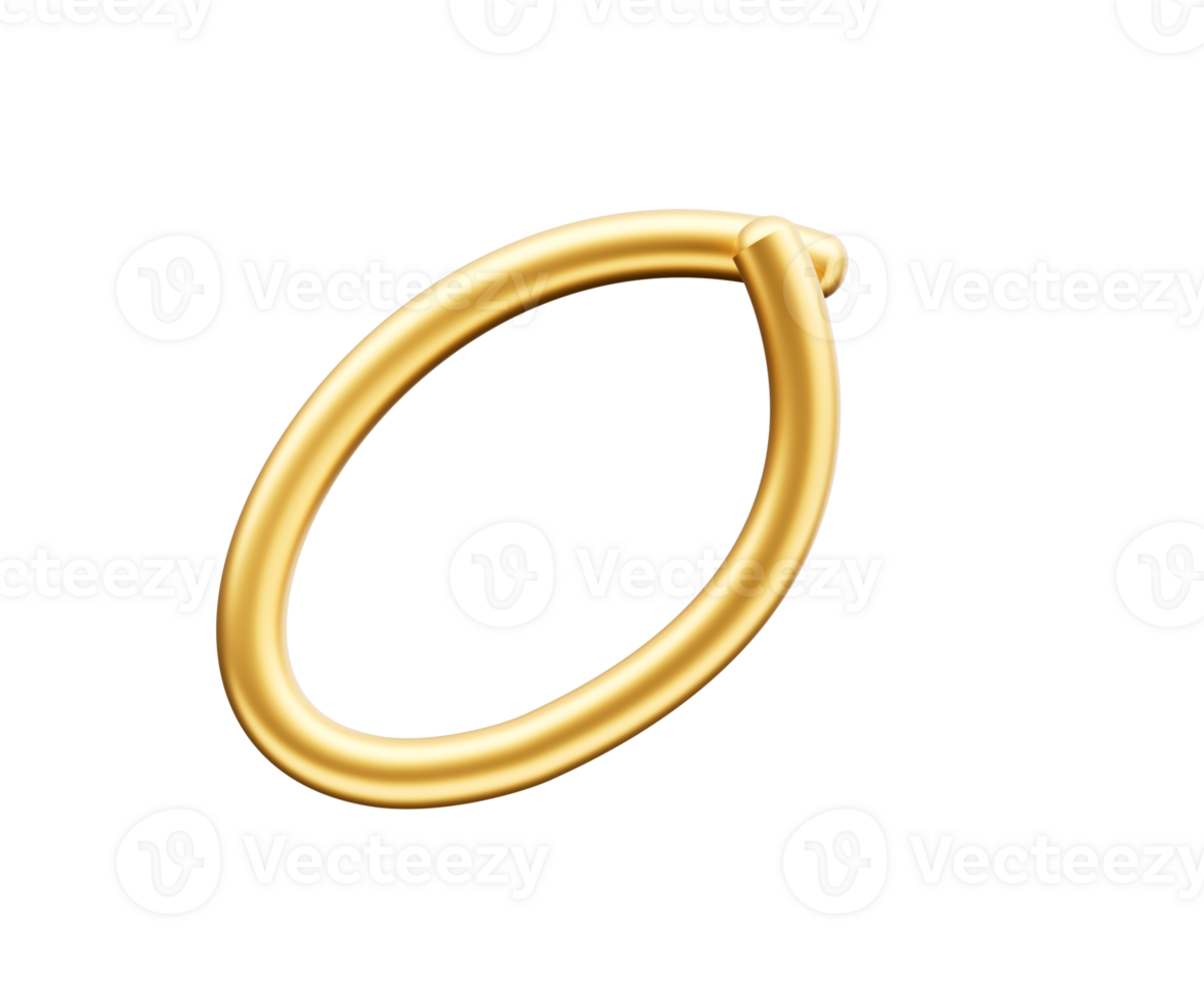 3d Golden Shiny Capital Letter O Alphabet O Rounded Inflatable Font White 3d Illustration png