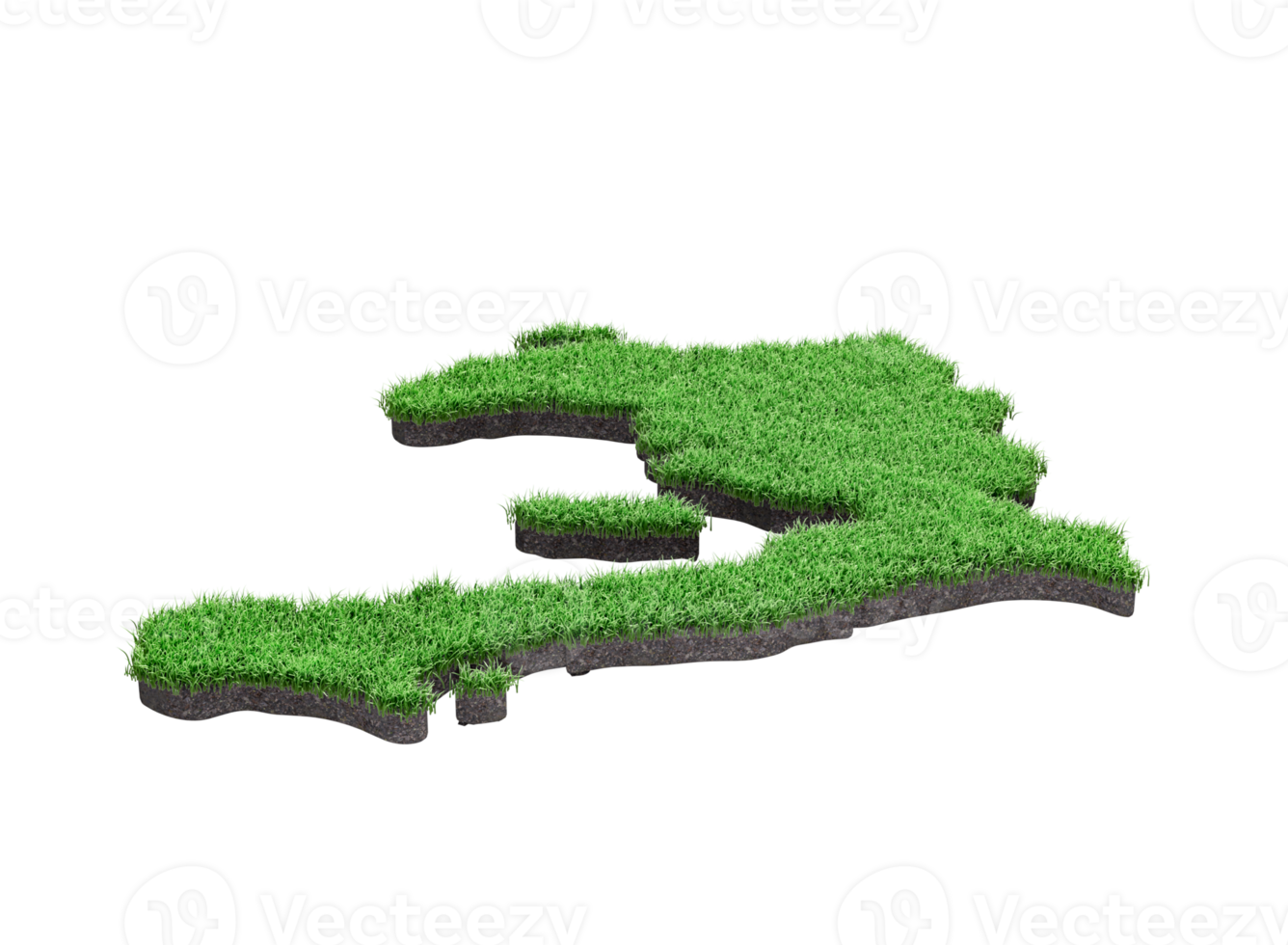 Haiti Map Soil Land Geology Cross Section Green Grass And Rock Ground Texture 3d Illustration png