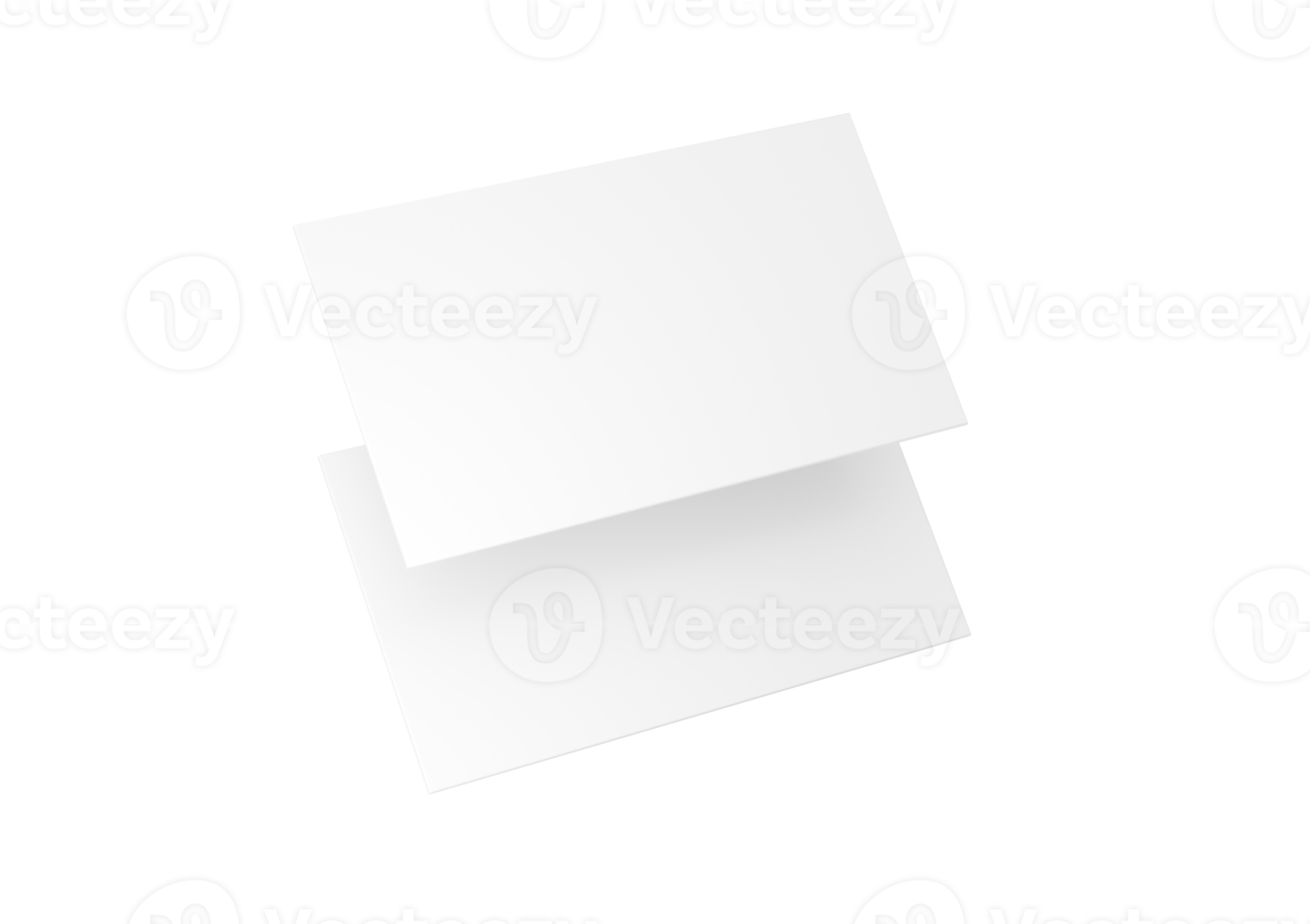 Two Clean Business Card Mockups Each Showcasing A Branding Card Template 3D Illustration png