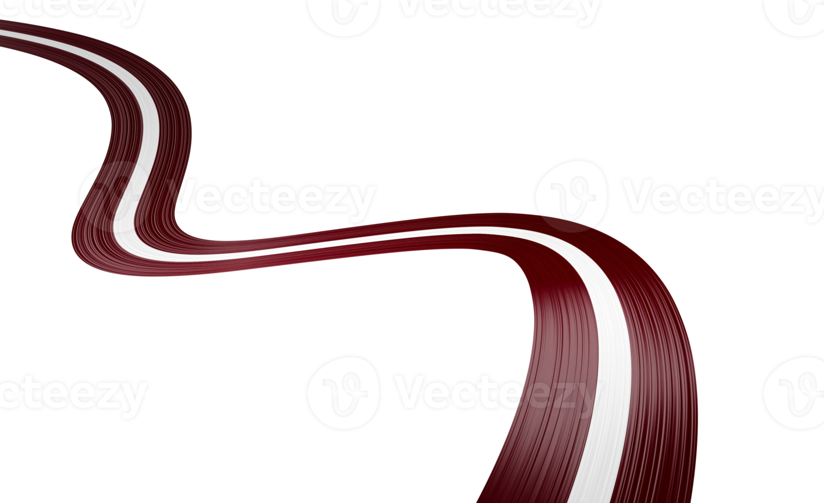Flag Of Latvia Wavy Shiny Latvia Twisted Ribbon Flag Isolated Maroon 3d Illustration png