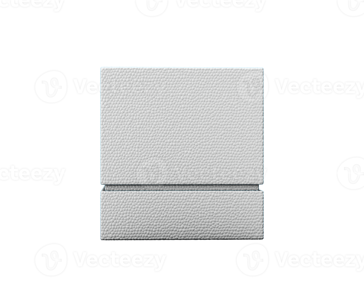 A Sleek White Square Box With A Textured Surface For Storage And Packaging Concept 3d Illustration png