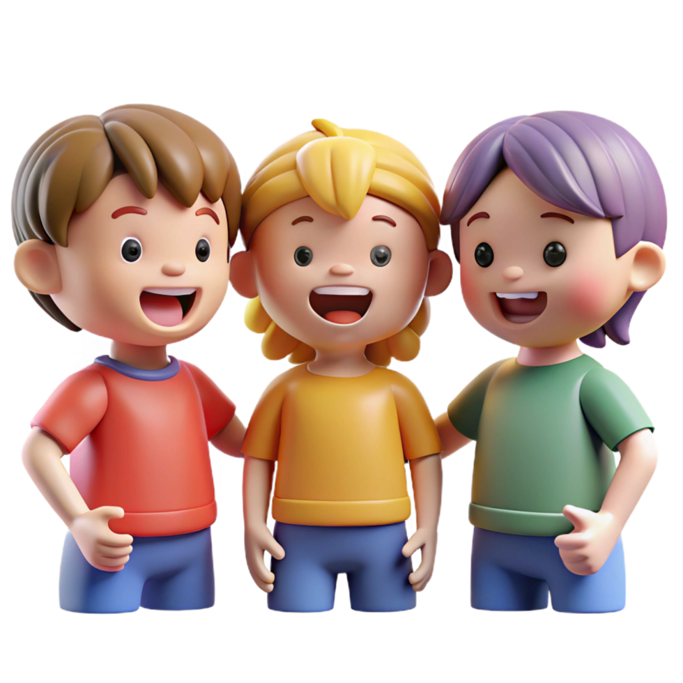 Happy Children Enjoying Each Other's Company Outdoors png