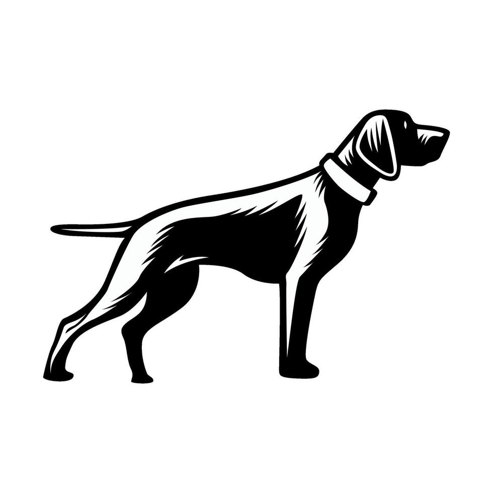 Labrador dog seen from the side hunting logo illustration vector