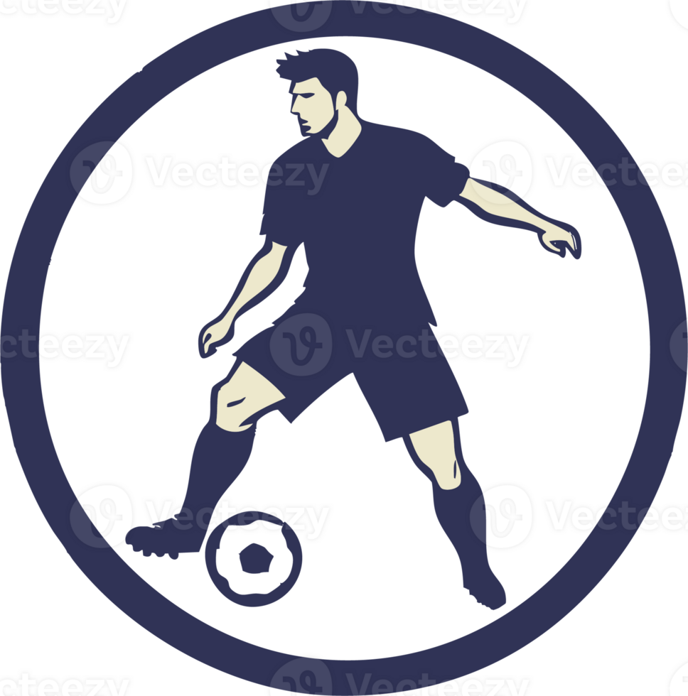 Classic Soccer Player Circle Icon png