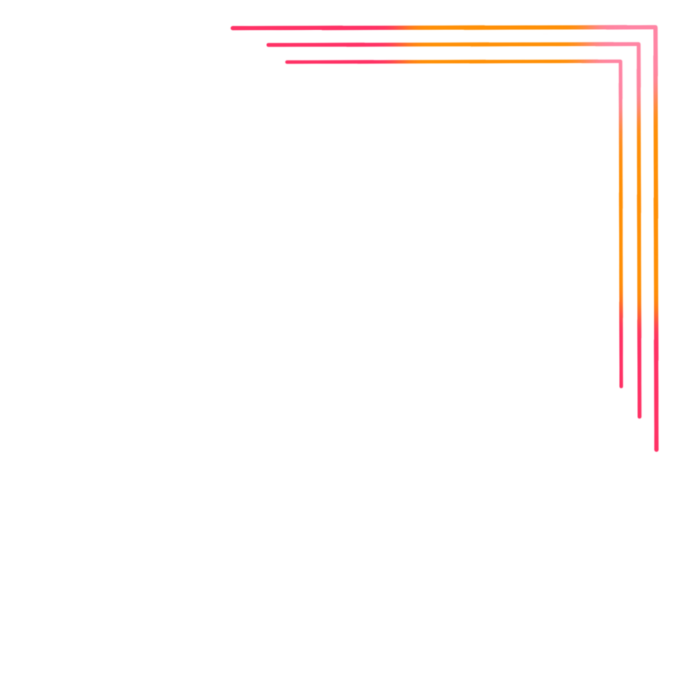 A pink and orange corner border png