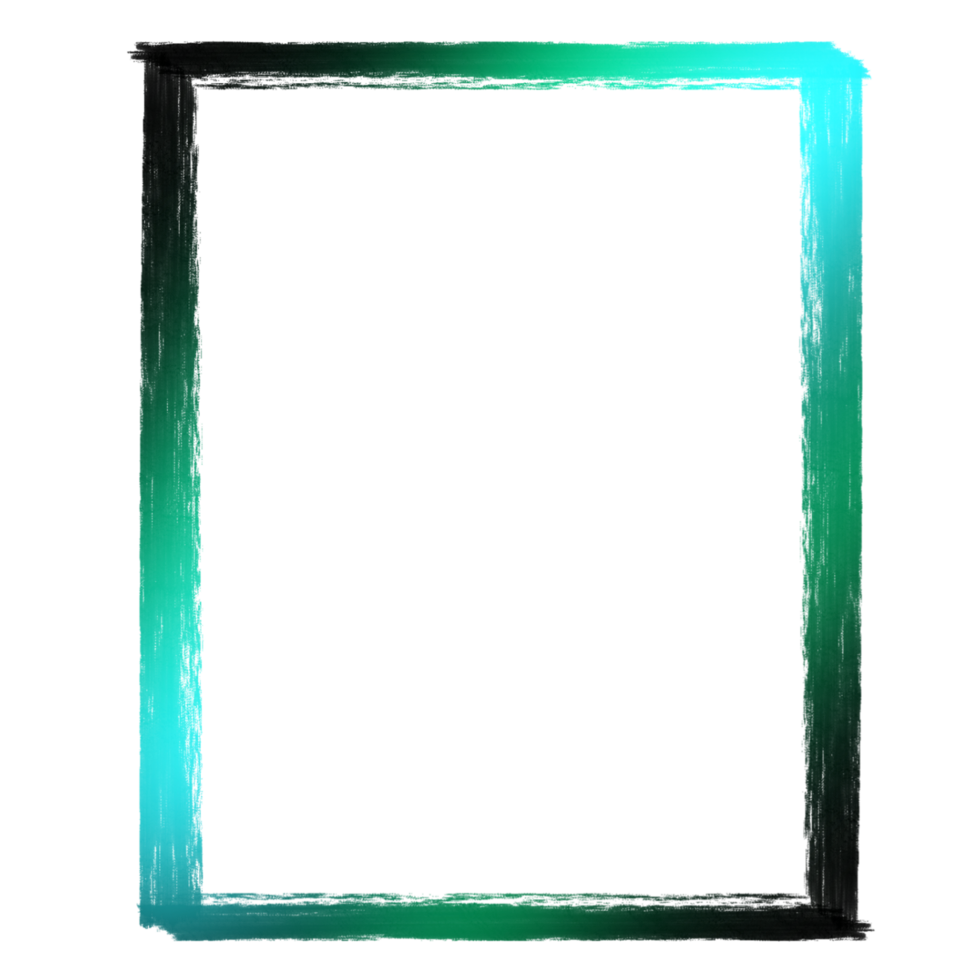 Green and blue frame on a transparent background png