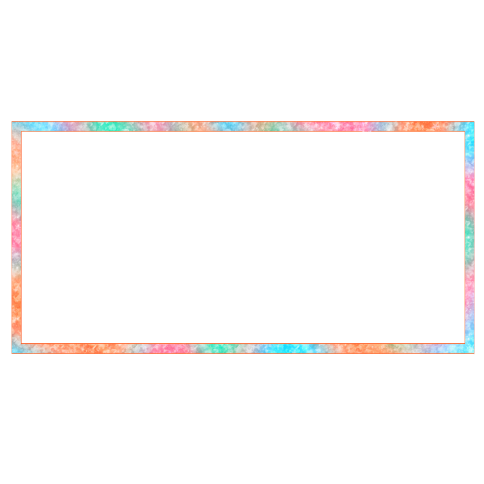 A colorful rectangle frame, Rainbow frame png