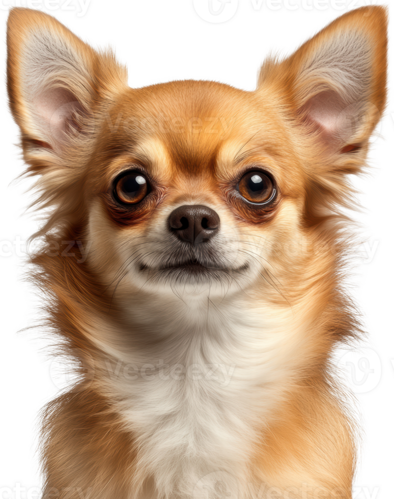 Adorable Longhaired Chihuahua Puppy Close Up Portrait Small Dog Breed png