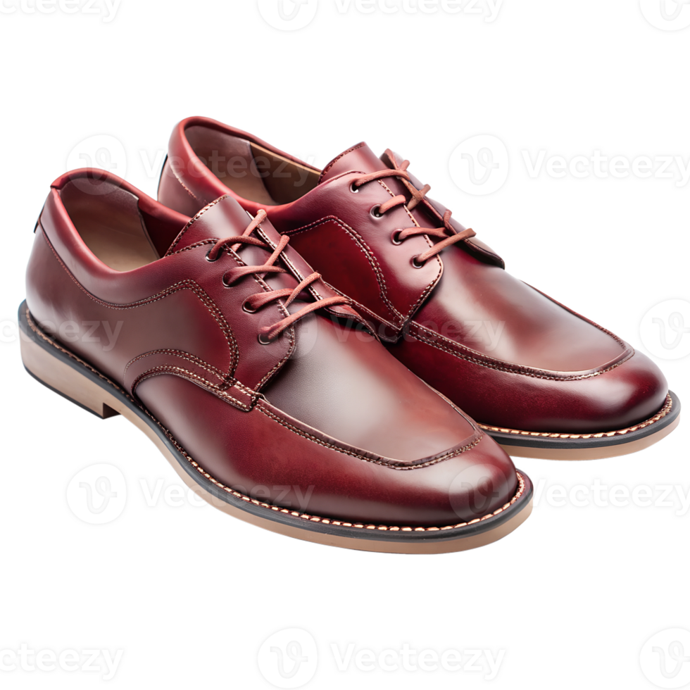 dark red men's casual shoes png