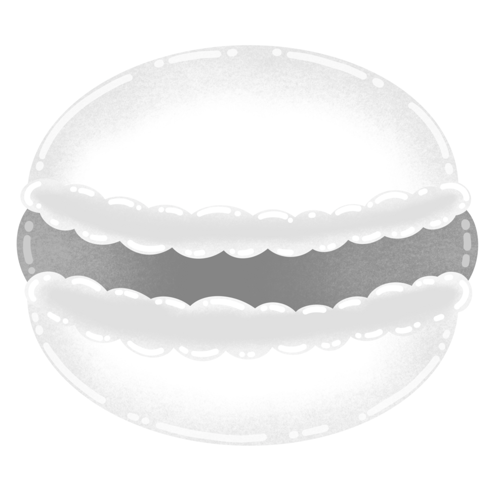 White Macaron Cartoon illustration French Dessert Cute Dessert png