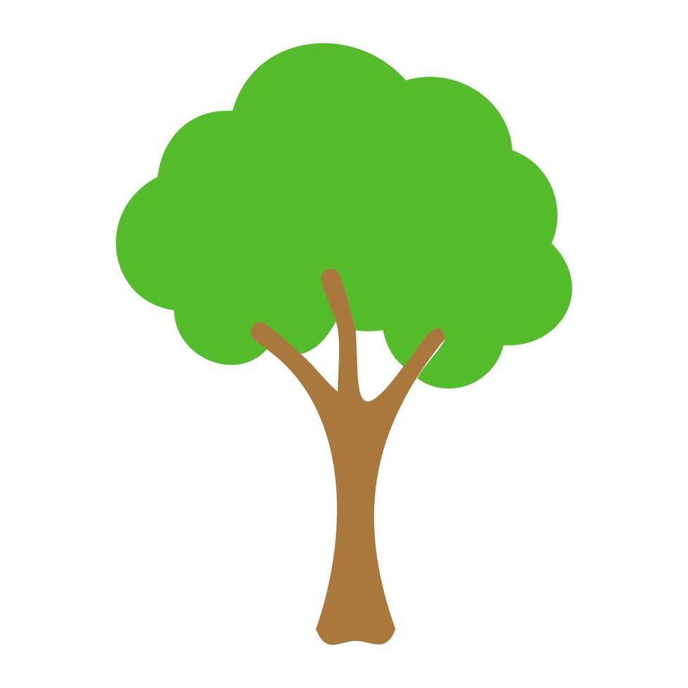 Flat Graphic Cartoon Tree Icon vector