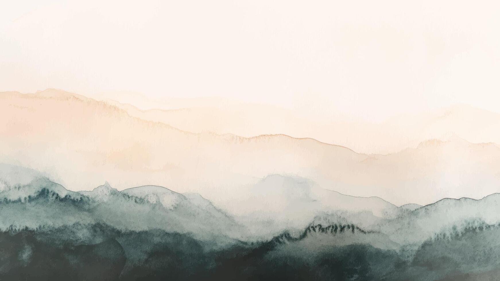 Abstract horizontal watercolor background. Hand drawn texture watercolor in brown brush vector