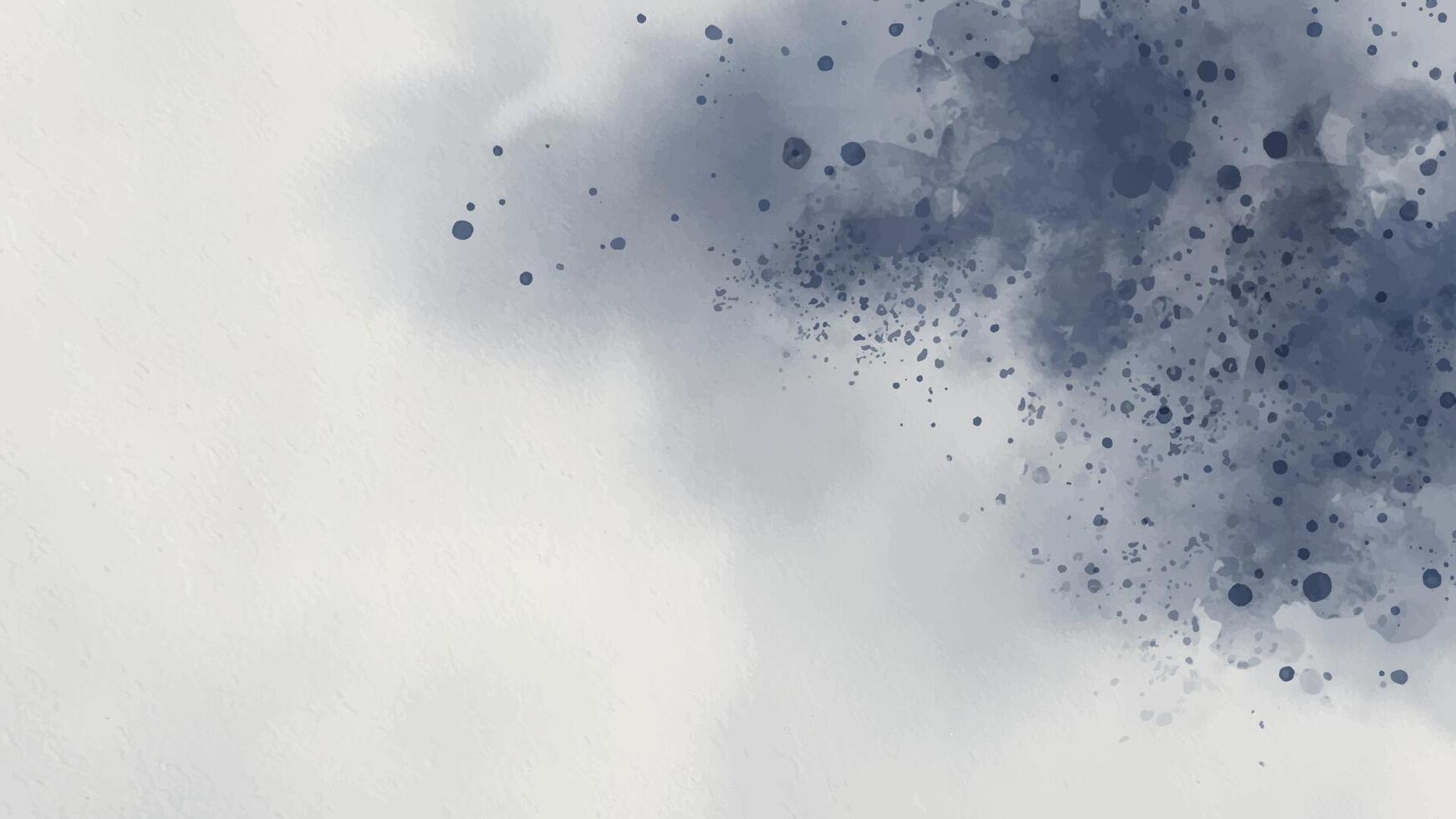 Abstract horizontal watercolor background in blue color, watercolor brush stain wallpaper vector