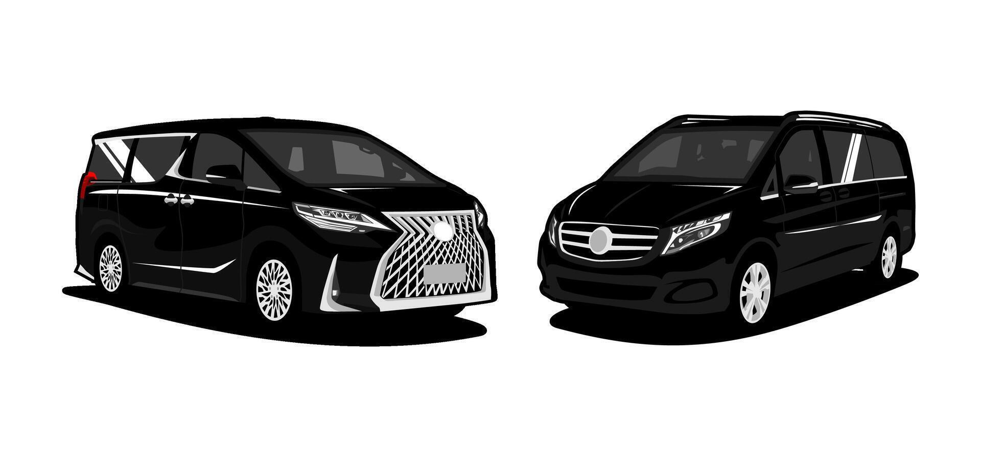luxury premium mpv car vehicle illustration vector