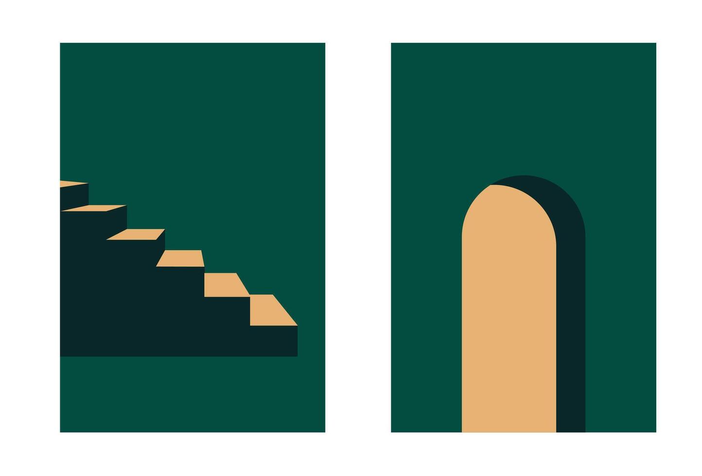 Illustration design template building aesthetic view unique design vector