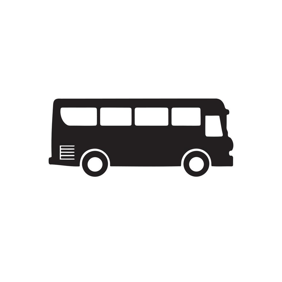 A simple bus icon for travel on white background vector