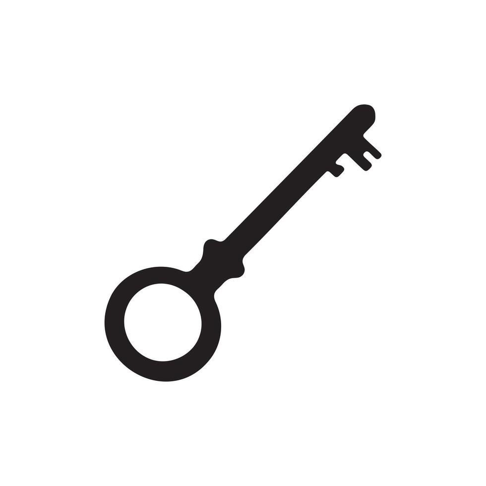 A key for padlock icon on white background vector