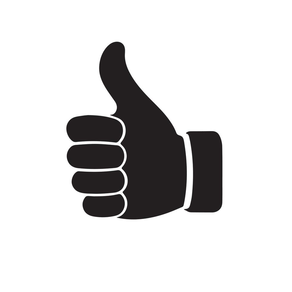 A cool like silhouette on white background vector