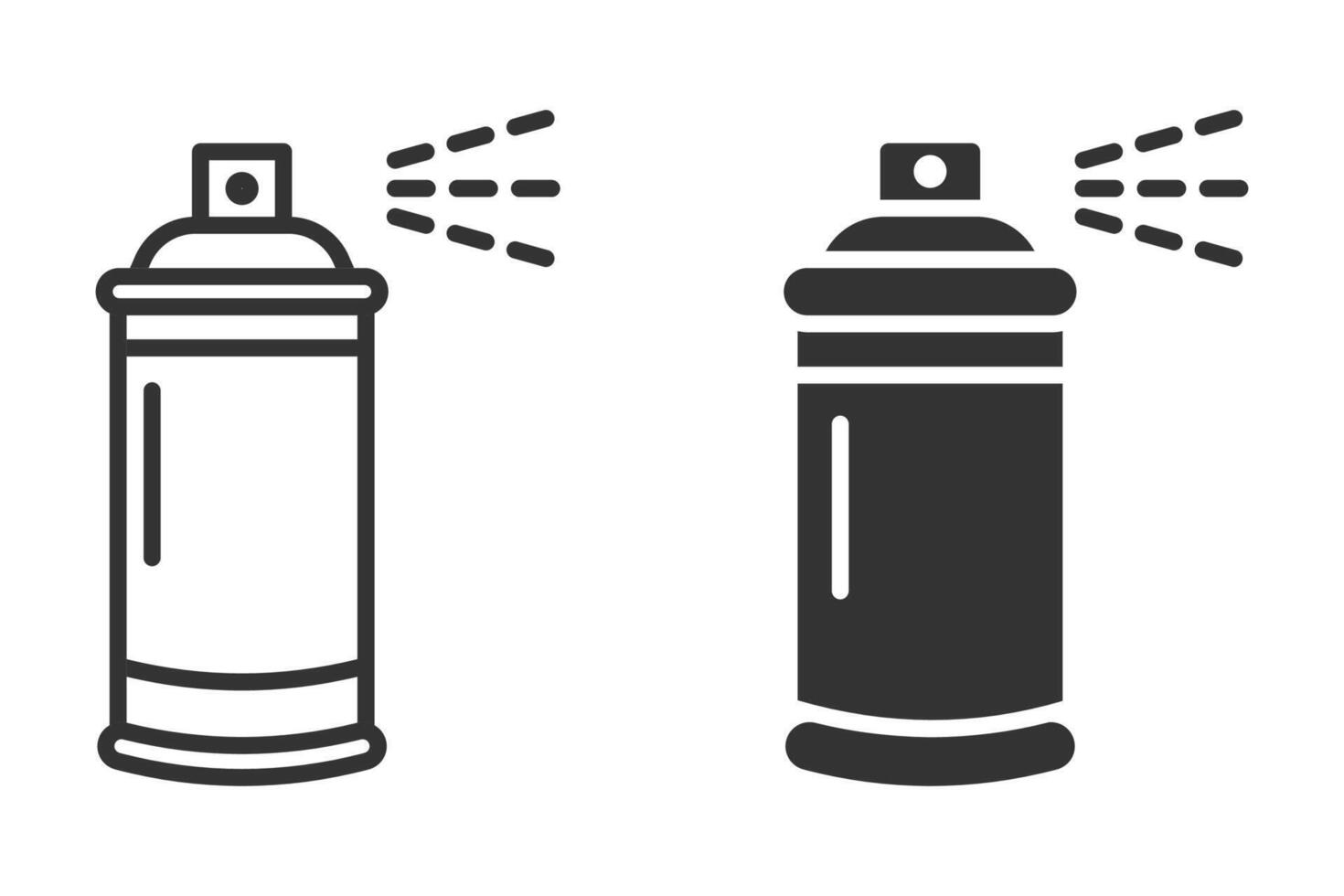 Spray can icons for graffiti, art, or paint supplies. vector