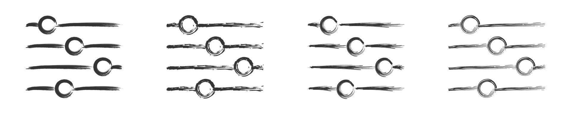 Hand-drawn grunge style equalizer sliders, showing rough sketch audio controls for music and sound concepts. vector