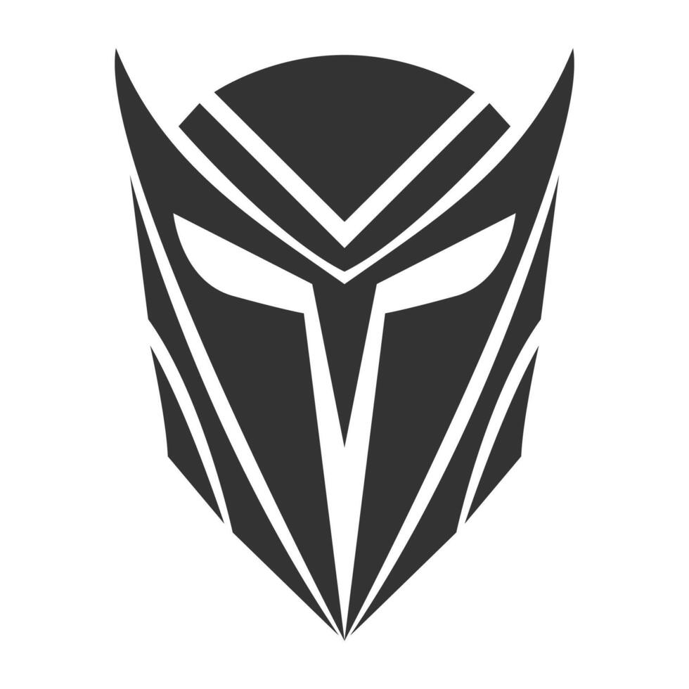 Abstract superhero mask icon with sharp geometric design, . vector