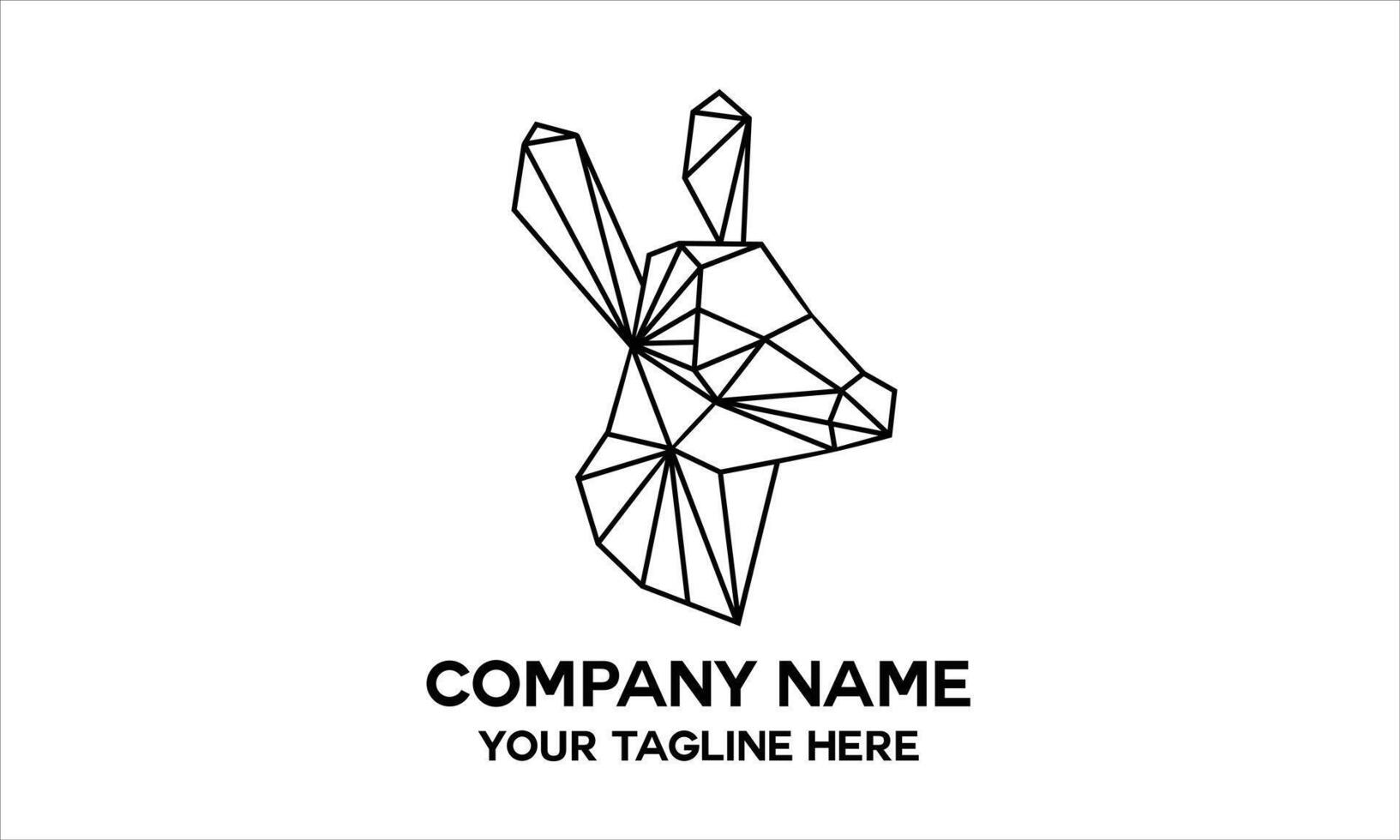 deer outline icon vector