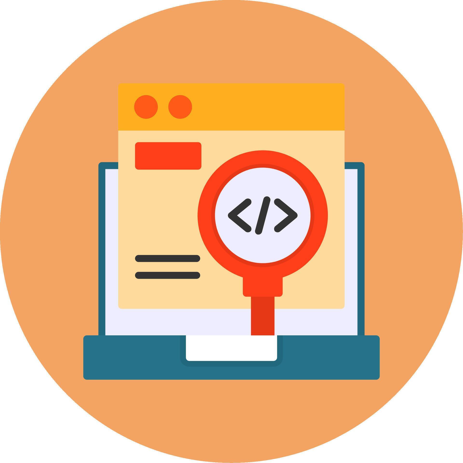 Code Testing Flat Circle Style Icon 54681092 Vector Art at Vecteezy