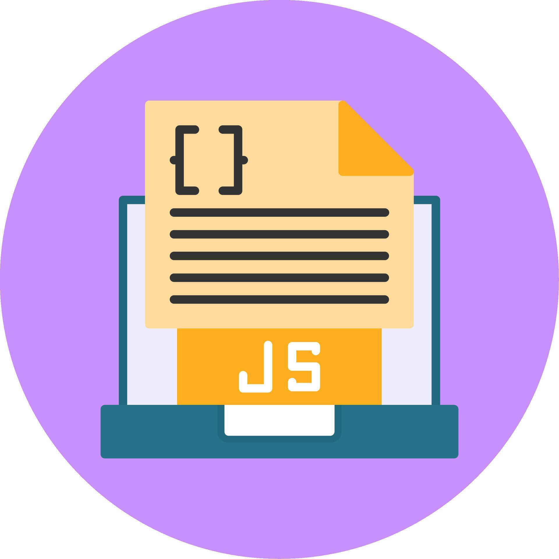 Javascript File Flat Circle Style Icon 54681117 Vector Art at Vecteezy
