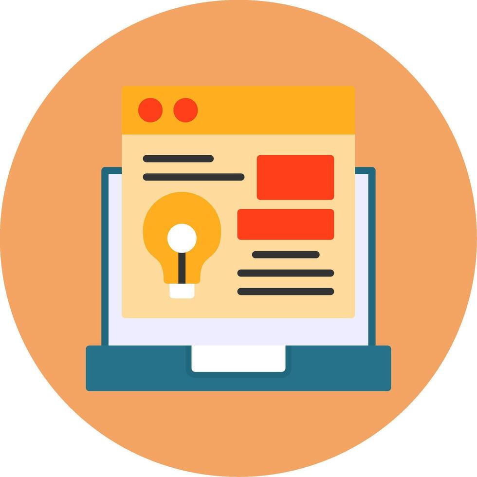 Innovation Flat Circle Style Icon vector