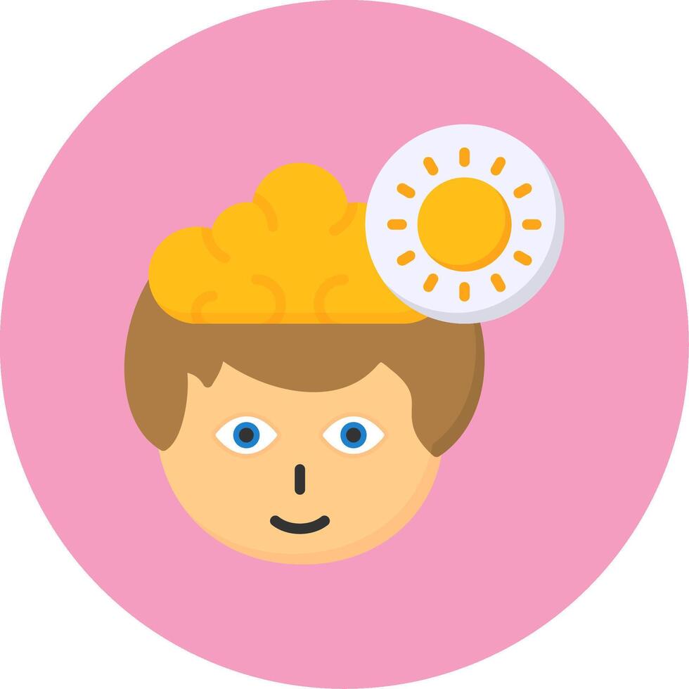 Sun Flat Circle Style Icon vector