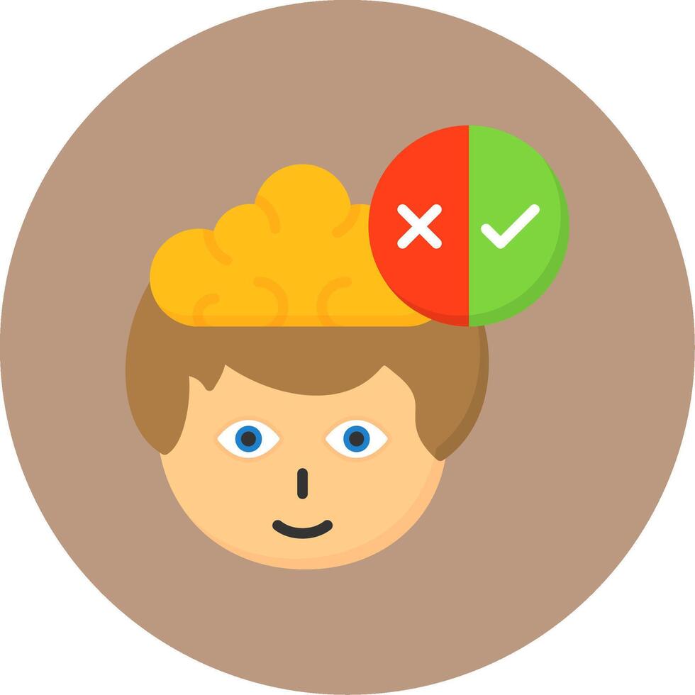 Decision Flat Circle Style Icon vector