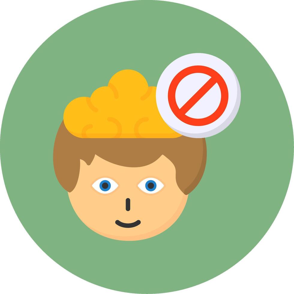 Ban Flat Circle Style Icon vector