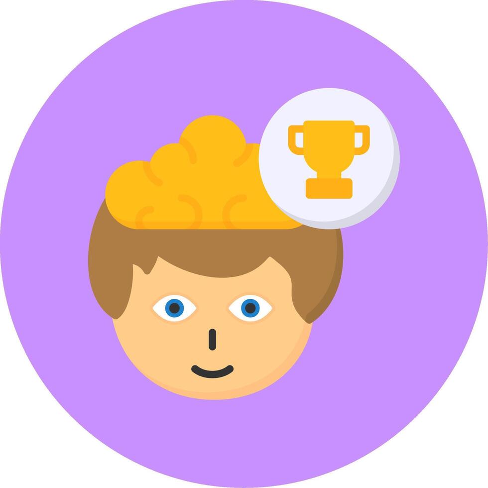 Trophy Flat Circle Style Icon vector