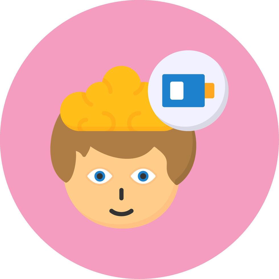 Low Energy Flat Circle Style Icon vector
