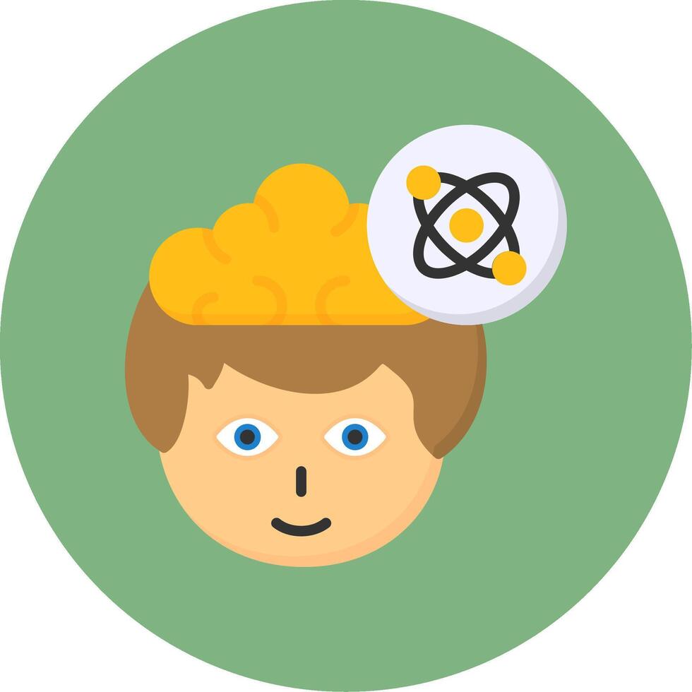 Atomic Flat Circle Style Icon vector