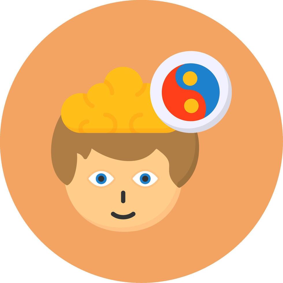 Meditation Flat Circle Style Icon vector