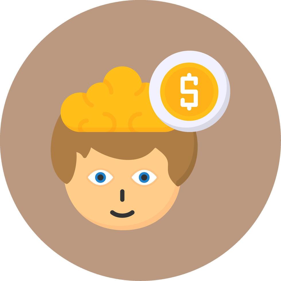 Earnings Flat Circle Style Icon vector
