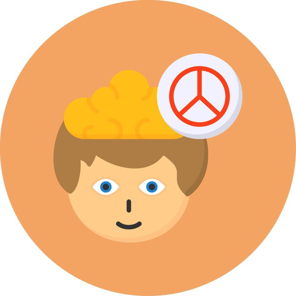 Peace Flat Circle Style Icon vector