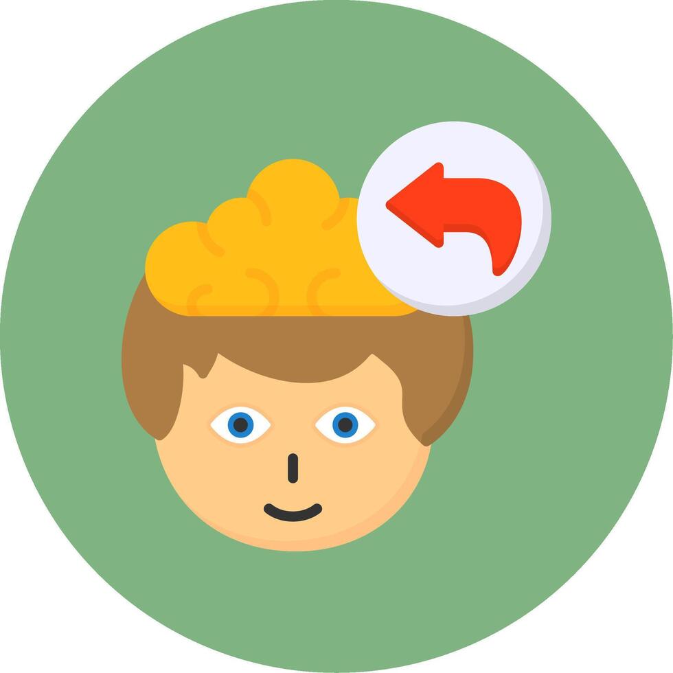 Undo Flat Circle Style Icon vector