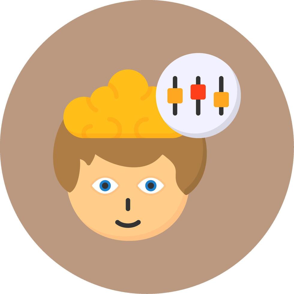 Setting Flat Circle Style Icon vector