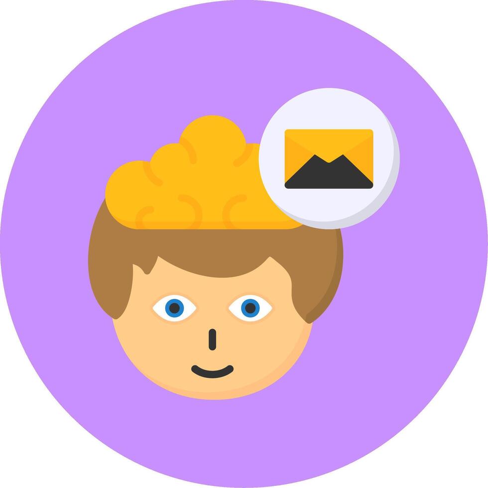 Mail Flat Circle Style Icon vector