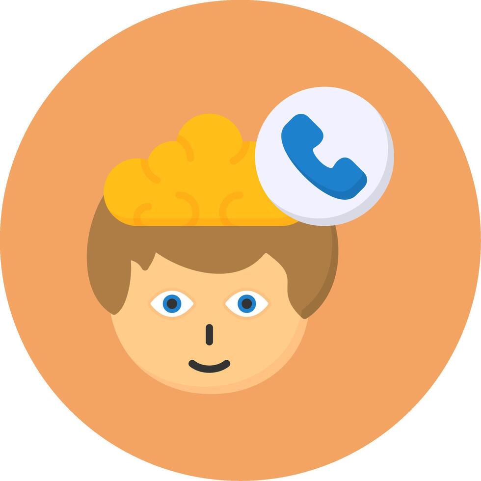 Phone Flat Circle Style Icon vector