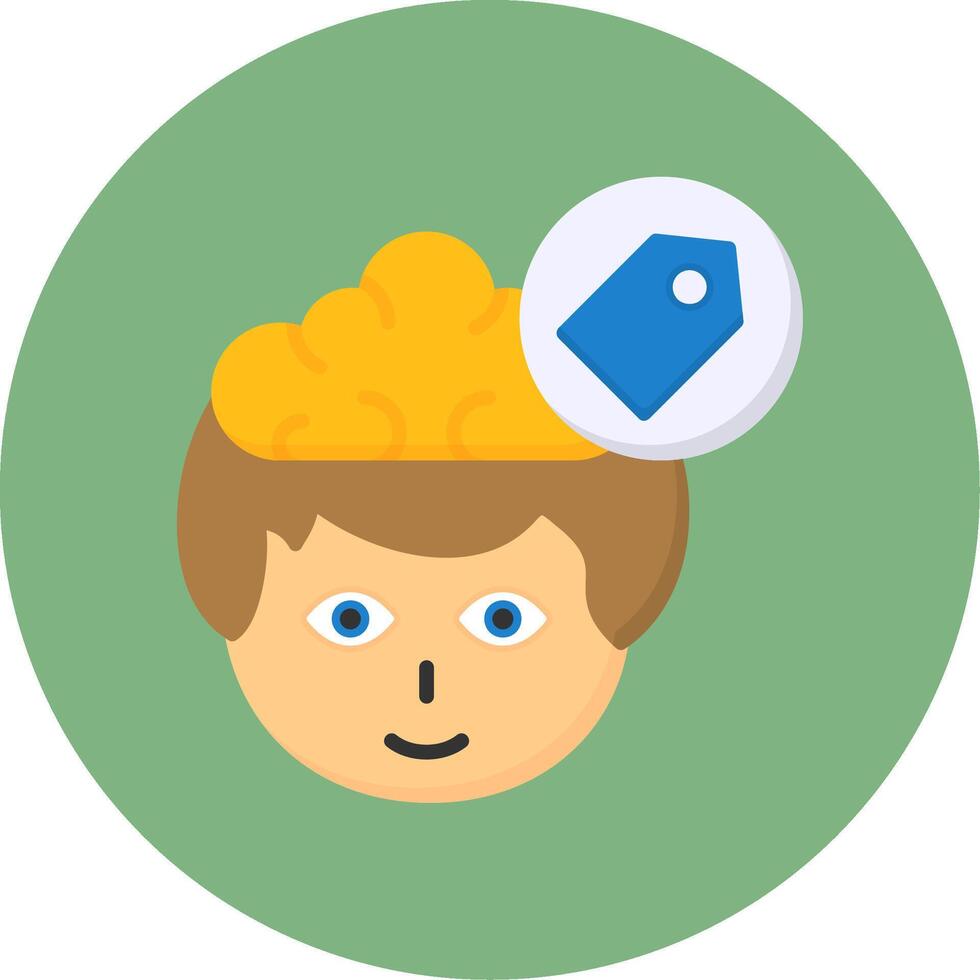 Tag Flat Circle Style Icon vector