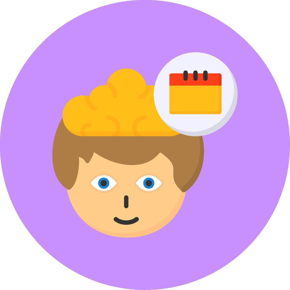 Calendar Flat Circle Style Icon vector