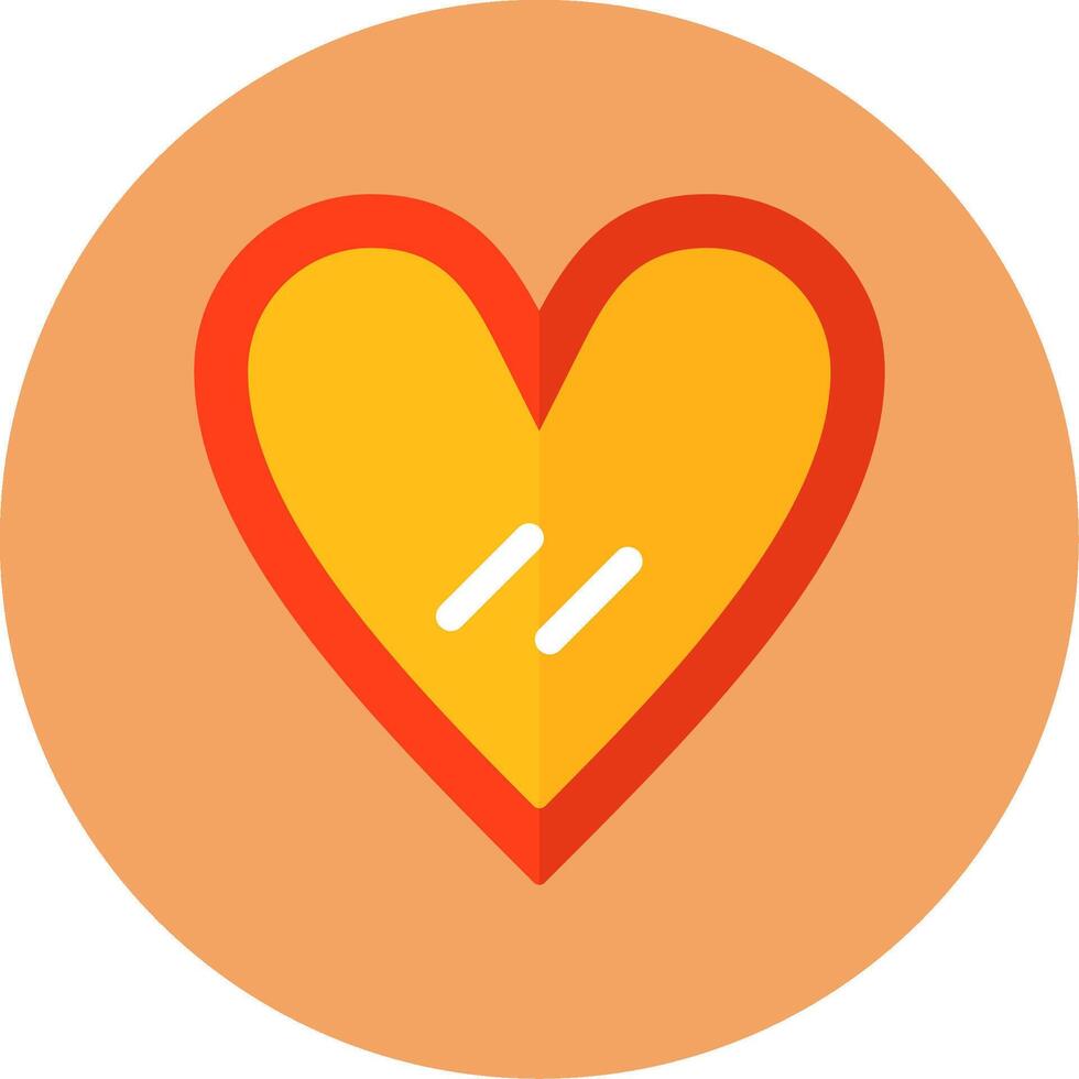 Heart Flat Circle Style Icon vector